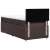 vidaXL Box spring postelja z vzmetnico temno rjava 90x200 cm blago