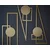 Wallity Zidna dekoracija Trident - APT426, 34 x 85 cm, Gold