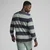 Mens Puma Class Striped Crew, Green, Size S, Clothing