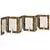 Vrata za pse s postoljem 6 pcs Dimljeni hrast 60 x 80 cm