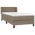 Vidaxl Box spring postelja z vzmetnico taupe 90x200 cm blago