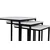Hanah Home Set klub stolova, 3 komada Ce Metal Zigon Belo-Crni