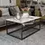 Hanah Home Asude Klub sto, 95x43x55cm, Belo-crni