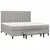 shumee Box spring postelja z vzmetnico svetlo siva 200x200 cm blago