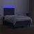 shumee Box spring postelja z vzmetnico LED modra 120x200 cm blago