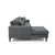 Atelier del Sofa Ugaona garnitura Nordic 90x85x303cm Tamnosiva