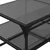 Stolić za kavu s crnom staklenom površinom 98,5x50x45 cm čelik