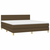 Vidaxl Box spring postelja z vzmetnico temno rjava 180x200 cm blago