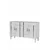 Hanah Home komoda Ilay 120, 120 cm, bela / srebrna