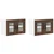 Zidni stakleni ormarić LUCCA 2 pcs Smeđi hrast 60 x 31 x 40 cm
