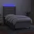 Vidaxl Box spring postelja z vzmetnico LED svetlo siva 90x200 cm blago