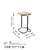 Hanah Home Klub sto 30x52x30cm Crno-Bež