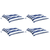 Jastuci za stolicu 4 kom plavo-bijele pruge 40x40x7 cm tkanina