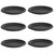 Kružni Pladanj za Cvijeće 6 pcs Crna O 14 x 2 cm Plastika