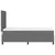 Vidaxl LED Box Spring Postelja Svetlo siva in bela. 100 x 200 cm