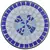 VIDAXL mizica z vzorcem mozaika, modro-bela