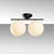 Opviq Luster Luminar-14115, 42x20x27cm, IP20, Belo-crni