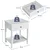 COSTWAY Komplet nočnih omaric Stranska mizica 2pcs, (5000065549)