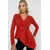Trend Alacati Stili Ženska bluza dugih rukava Alc-X12967, Crvena
