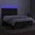 Vidaxl Box spring postelja z vzmetnico LED črna 140x190 cm blago