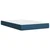 Vidaxl Box spring postelja z vzmetnico moder 120x200 cm blago