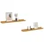 Polica na zidu Zidne 2 pcs Bež 60 x 9 x 3 cm Konstruirano drvo