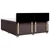 Vidaxl Box spring postelja z vzmetnico temno rjav 200x200 cm blago