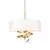 Endon 95268 - Luster na lancu 3xE14/6W/230V O 60 cm bela/mesing