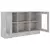 Vitrina siva boja betona 120 x 30,5 x 70 cm konstruirano drvo