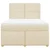vidaXL Box spring postelja z vzmetnico krem 140x200 cm blago