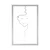 Plakat minimalističen obraz ženske - 20x30 silver
