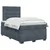 vidaXL Postelja boxspring z vzmetnico Temno siva 120 x 200 cm Žamet