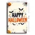 WallXpert slika na platnu 4570HALC-016, natpis Happy Halloween sa slepim miševima i zvezdicama na beloj pozadini, 45 x 70 cm