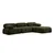 Atelier del Sofa Ugaona garnitura 95x75x288cm Zelena