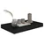 Plutajuća zidna polica crna 40 x 23 x 3,8 cm MDF