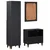 vidaXL Komplet omaric za kopalnico s predalom 3 pcs Masiven les manga