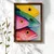 WallXpert uramljena MDF slika NAL063-46, četiri šarene ribe u stilu uljane slike, 35,5 x 47 cm