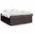 Vidaxl Box spring postelja z vzmetnico temno rjav 200x200 cm blago