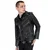 Moška jakna (biker) STRAIGHT TO HELL - Commando - Black/Silver - Ball Pull/Red Lining - COM-BLK-NIC-MOD