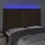 LED uzglavlje tamnosmeđe 147x16x118/128 cm od tkanine