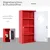 Homestar omara prve pomoči Model 3 30x12x60 cm Rdeča