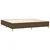 Krevet box spring s madracem LED tamnosmeđi 200x200 cm tkanina
