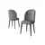 Hanah Home set trpezarijskih stolica Aste 8 kom, siva tkanina Babyface, braon metalne noge