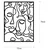 Opviq Zidna dekoracija Faces 2, 52x70 cm, 1.2 mm, Crna