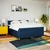 Vidaxl Box spring postelja z vzmetnico modra 180x200 cm blago