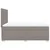 Vidaxl Box spring postelja z vzmetnico taupe 140x200 cm blago