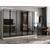 Hanah Home ormar sa reflektujućim staklom Nisa 20660, 270 cm, peščar