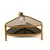 Hanah Home klub sto Nesta 95, 95 cm, hrast / crni mermer