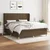 Vidaxl Box spring postelja z vzmetnico temno rjava 160x200 cm blago
