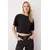 Trendyol Milla ženska majica Twoss24Ts00224, crna-crna